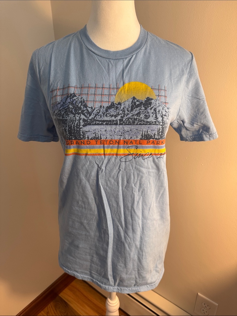 Light Blue Grand Teton Graphic Short Sleeve Tee